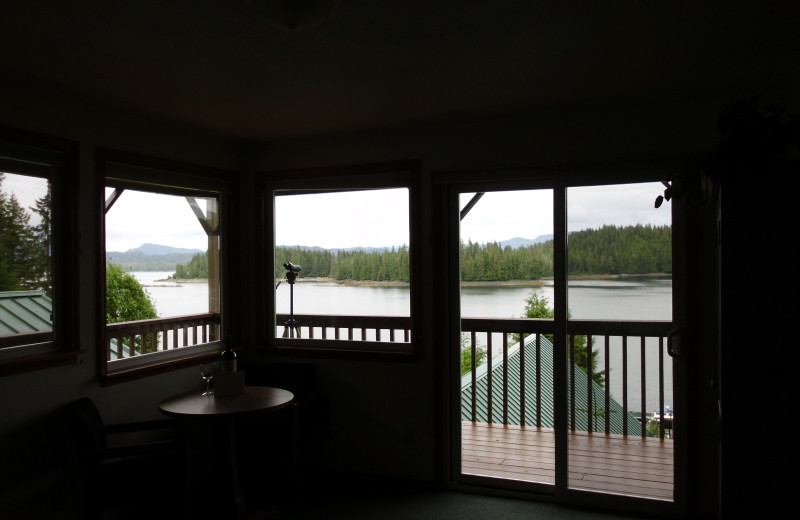 Guest room view at portsman's Cove Lodge.