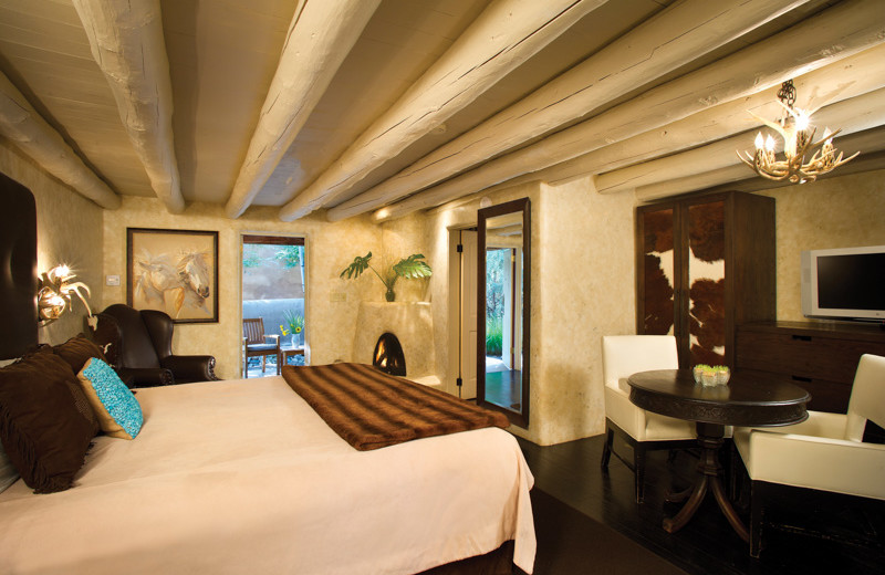 Guest room at El Monte Sagrado.