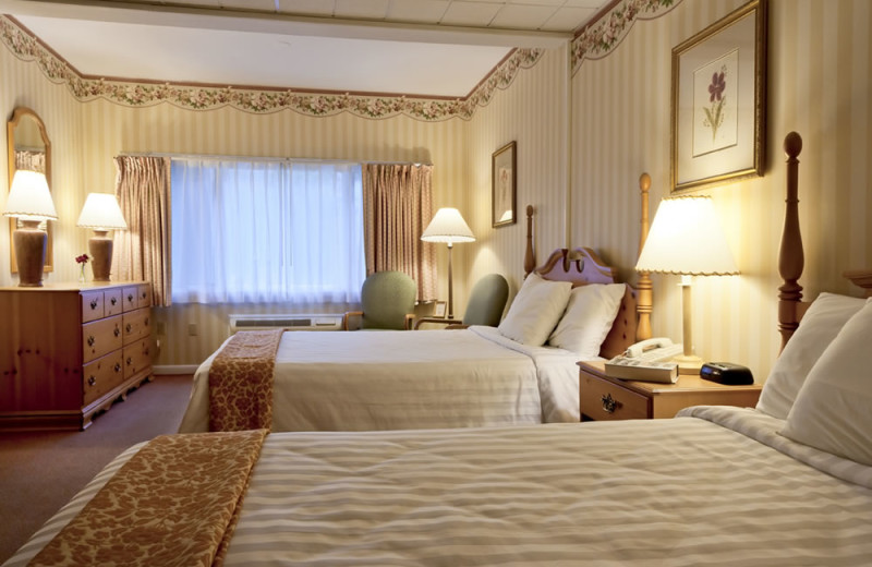 Two bed guest room at Lake Morey Resort.