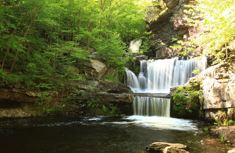 Waterfall at Skytop Lodge.