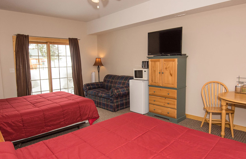 Guest room at Skyport Lodge.