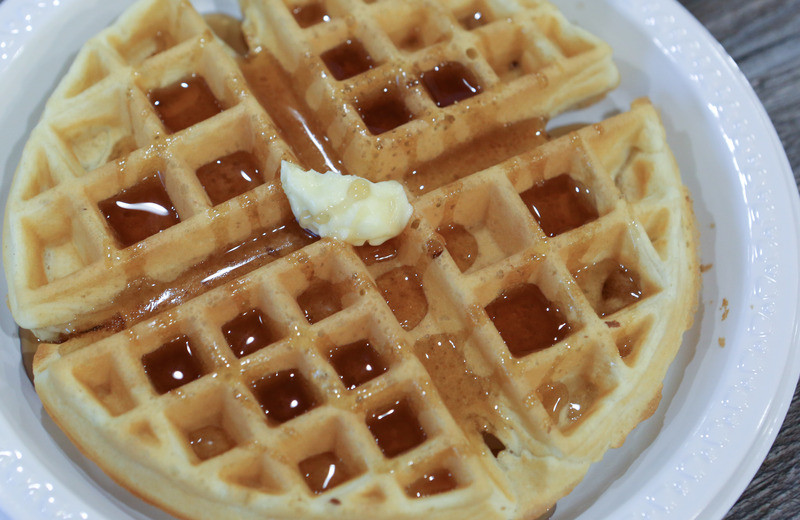 Breakfast waffle at GrandStay Perham.