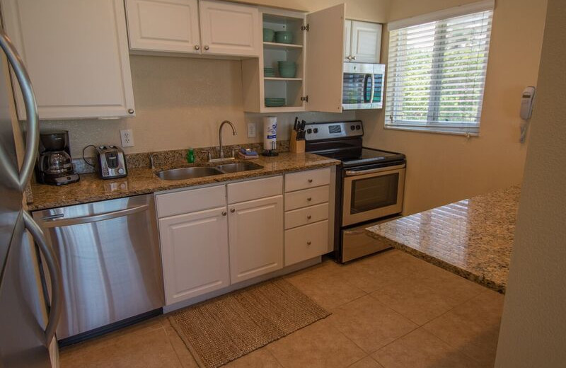 Guest kitchen at Anna Maria Island Inn.