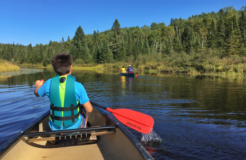 Kayaking at Temperance Landing on Lake Superior.