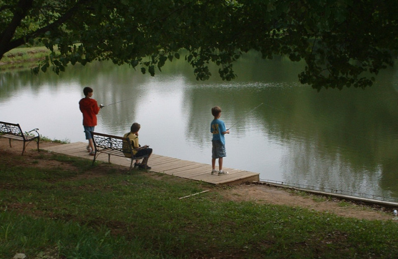 Fishing at Basswood Country Resort.