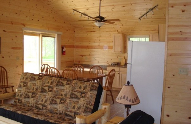 Cabin interior at Anchor Inn Resort.