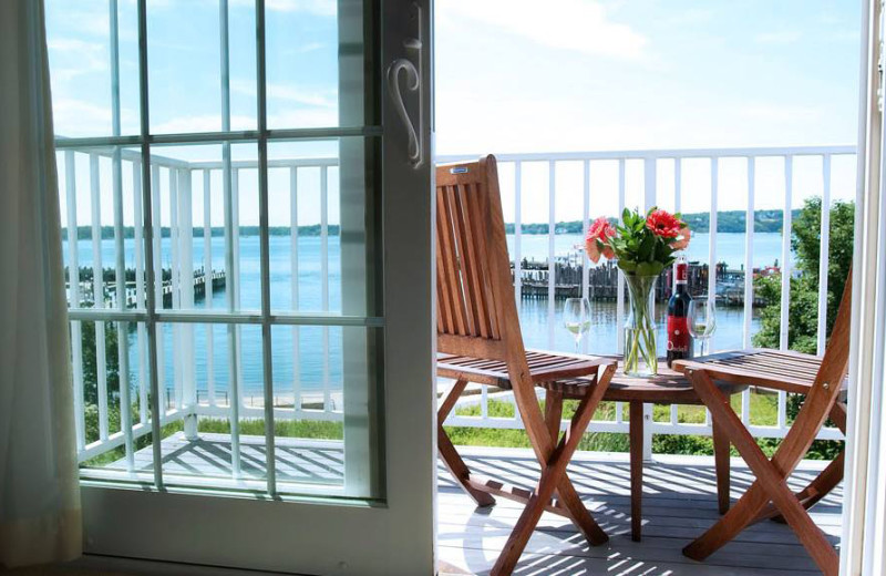 Private balcony at Harborfront Inn at Greenport.
