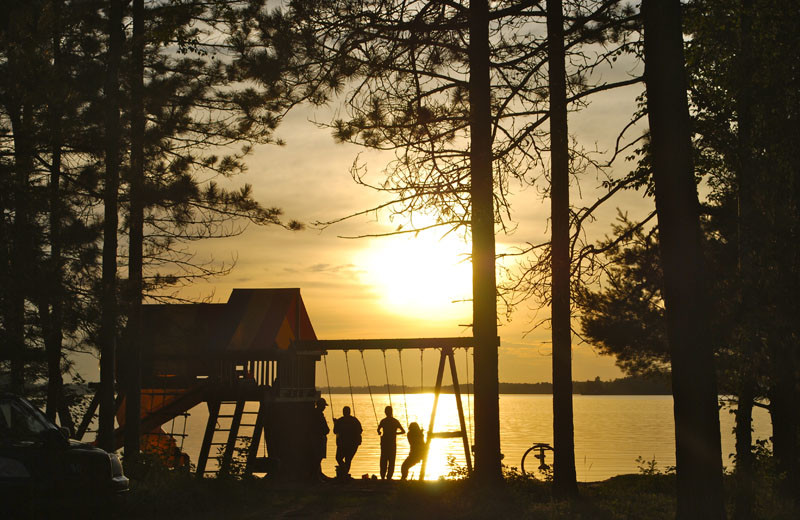 Sunset at Birch Forest Lodge.