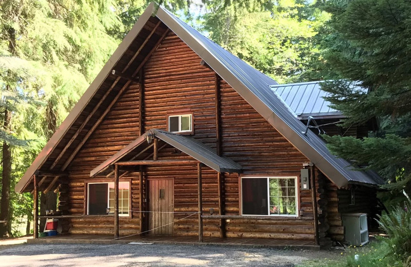 Cabin exterior at Mt. Rainier Lodge.