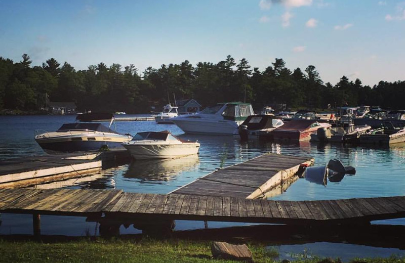 Docks at Delawana Resort.