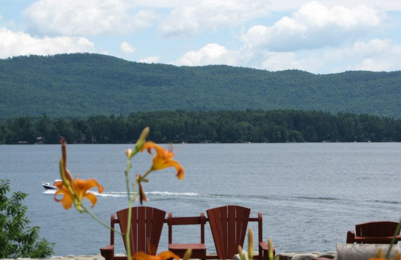 Relaxing by the lake at The Depe Dene Resort.