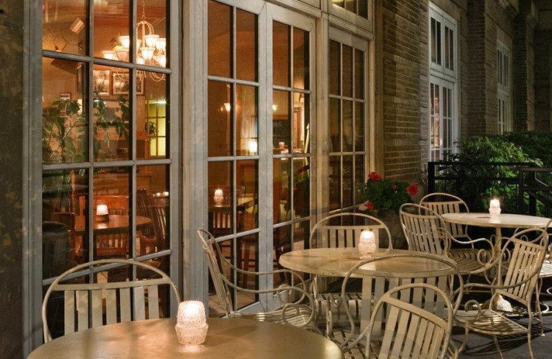 Restaurant patio at Park Place Hotel.