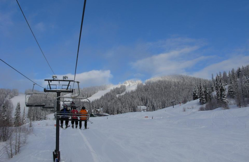 Skiing at Kandahar Lodge.