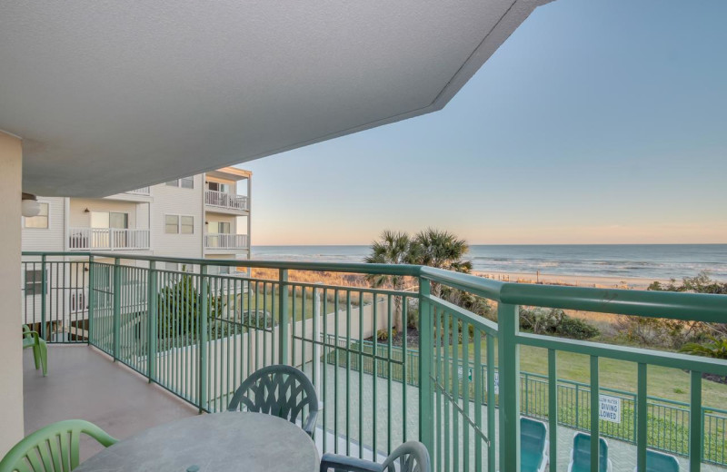 Rental balcony at North Beach Vacation Rentals.