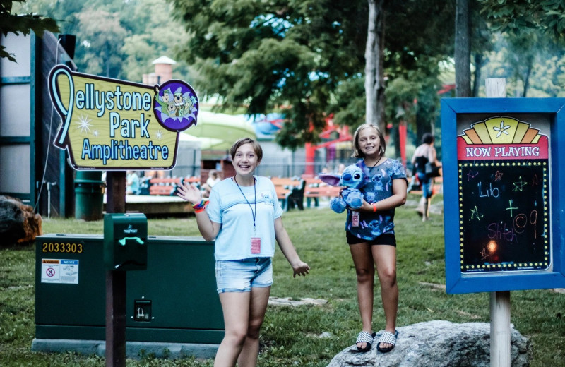 Movie night at Yogi Bear's Jellystone Maryland.