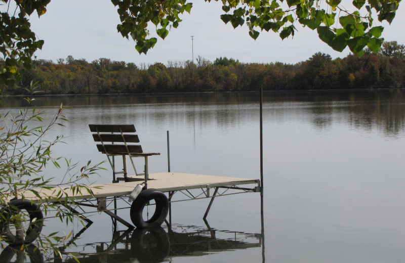 Fishing dock at Mill Lake Resort.