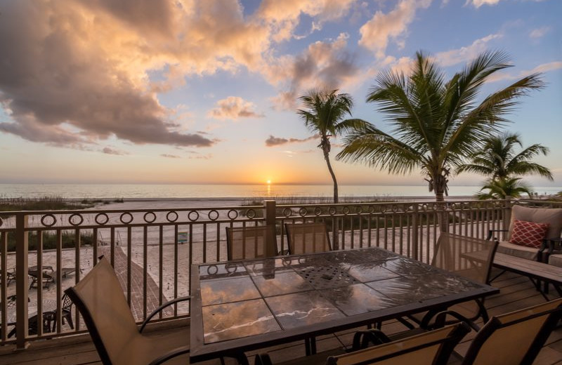 Rental balcony at Sun Palace Vacation Rentals.