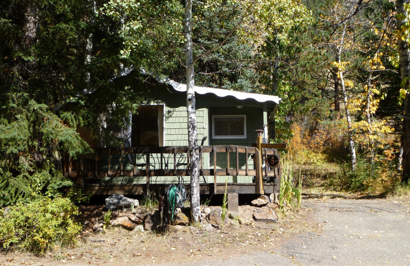 Cabin exterior at Workshire Lodge.