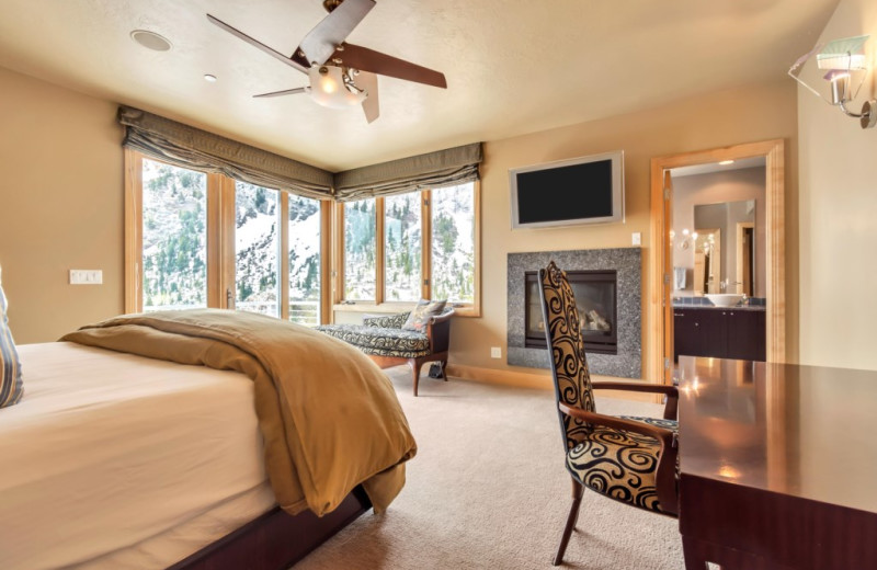 Rental bedroom at Canyon Services Vacation Rentals.