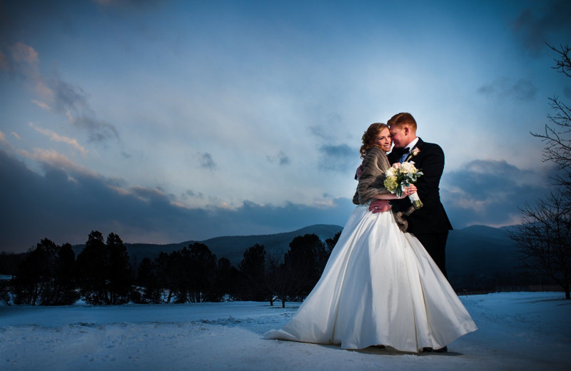 Wedding couple at Trapp Family Lodge.