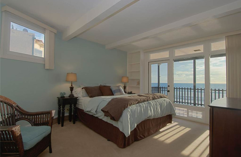 Rental bedroom at Vacation Rentals by McLain Properties.