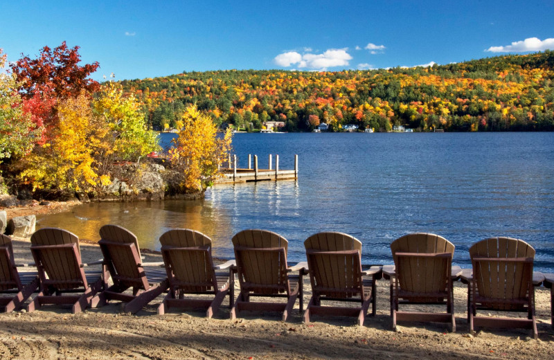 Beach at The Lodges at Cresthaven on Lake George.