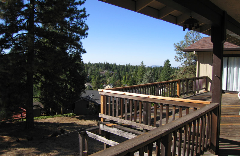 Balcony view at Forest Meadows Vacation Rental.