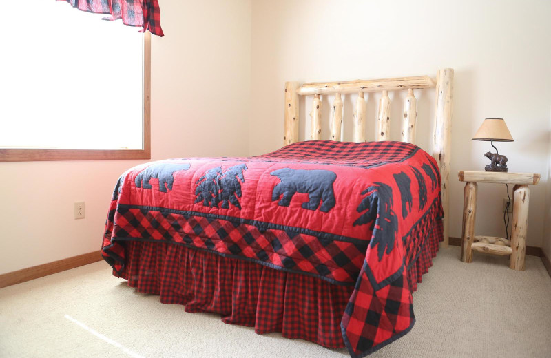 Guest bedroom at East Silent Lake Resort.