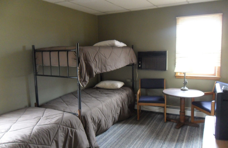 Guest room at Twin Pines Resort.