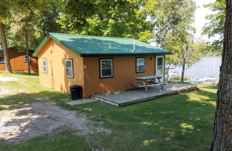 Cabin exterior at Northern Lights Resort.