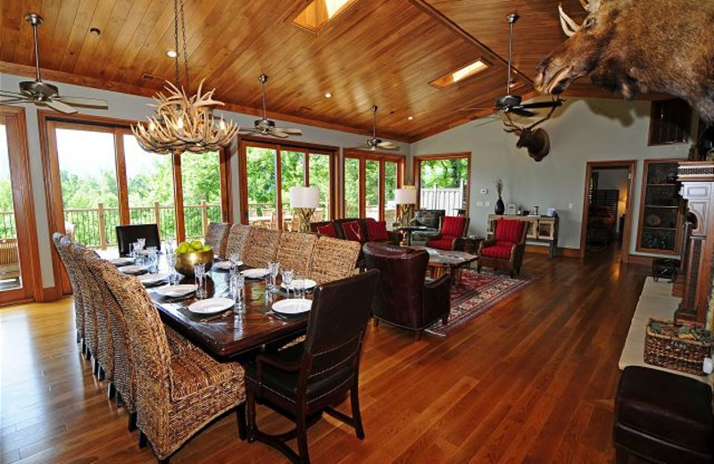 Rental living room at Chalet Village.