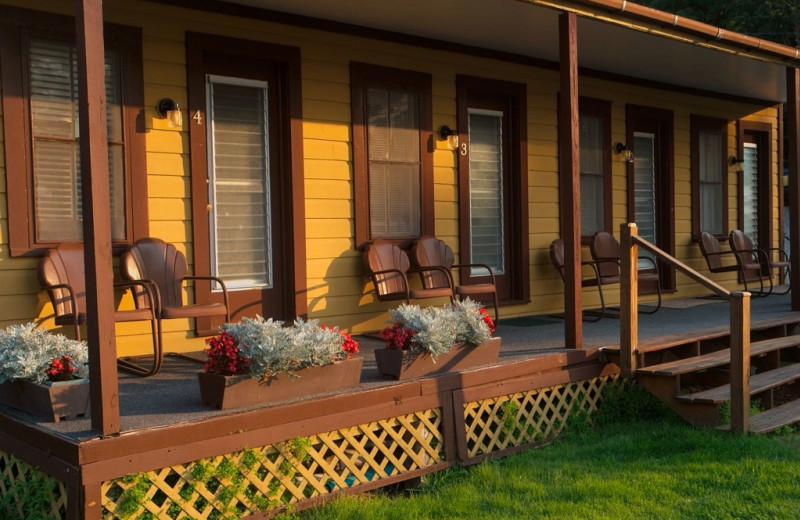 Motel exterior at Trout House Village Resort.