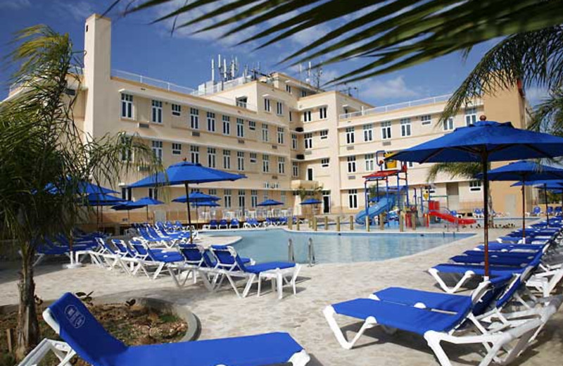 Outdoor pool at Courtyard by Marriott Aguadilla.