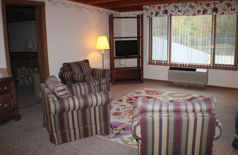 Guest living room at Rowleys Bay Resort.