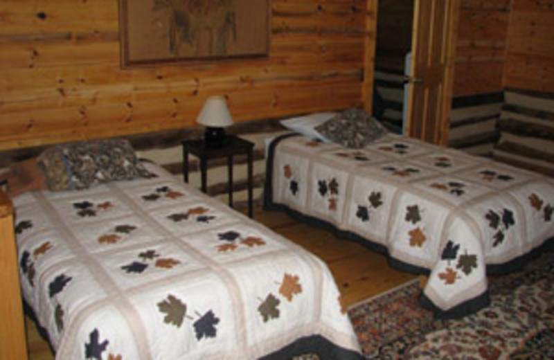 Cabin Bedrooms at Blue Jay Farm 