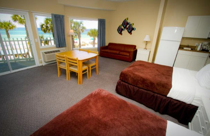 Guest room at Sandpiper Beacon Beach Resort.