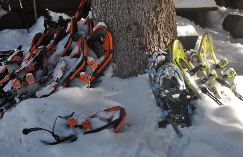 Snowshoeing at O-Bar-O Cabins.