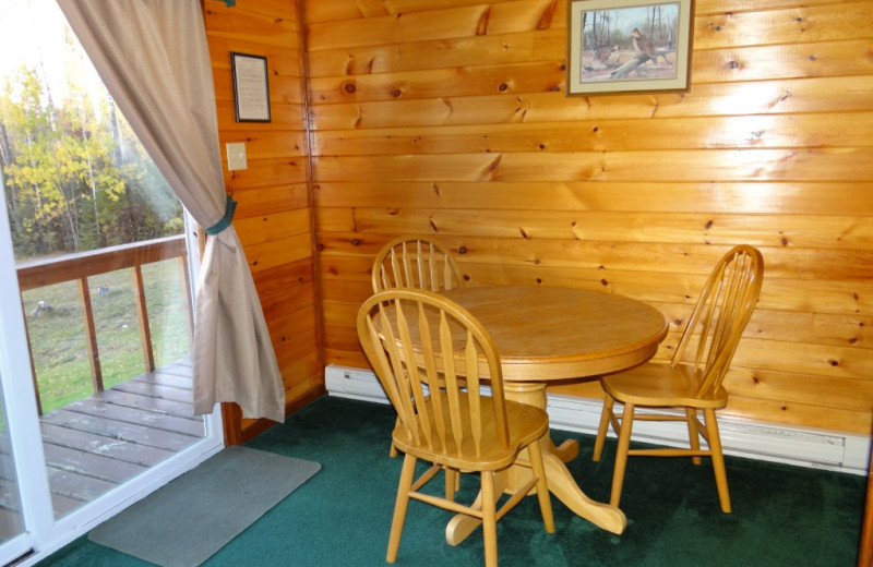 Dining Area in Cabin #8 at Canada North Lodge