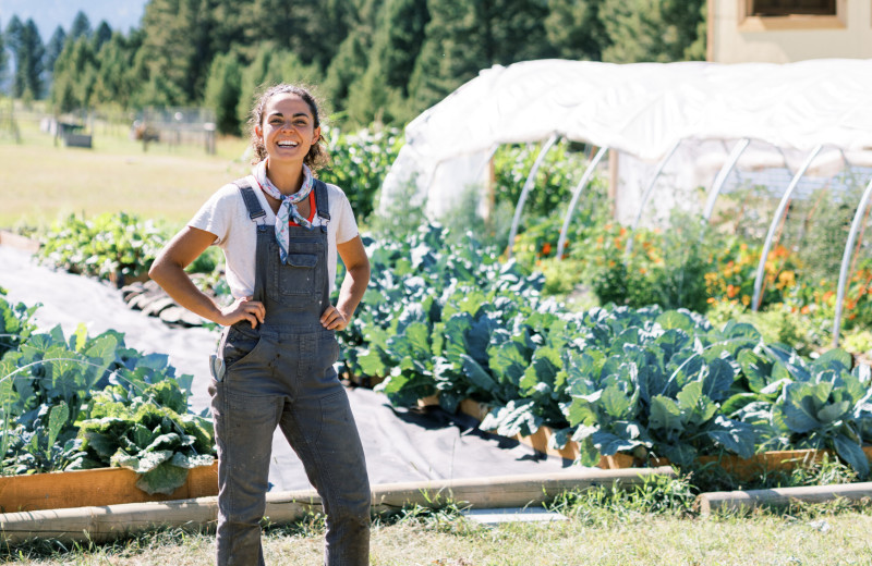 Gardening at Hardscrabble Ranch.