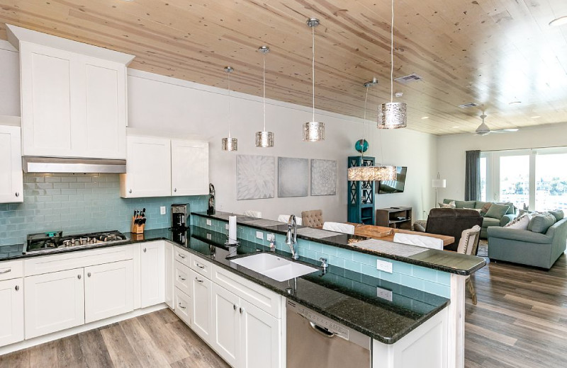 Rental kitchen living room at Silver Sands Realty.