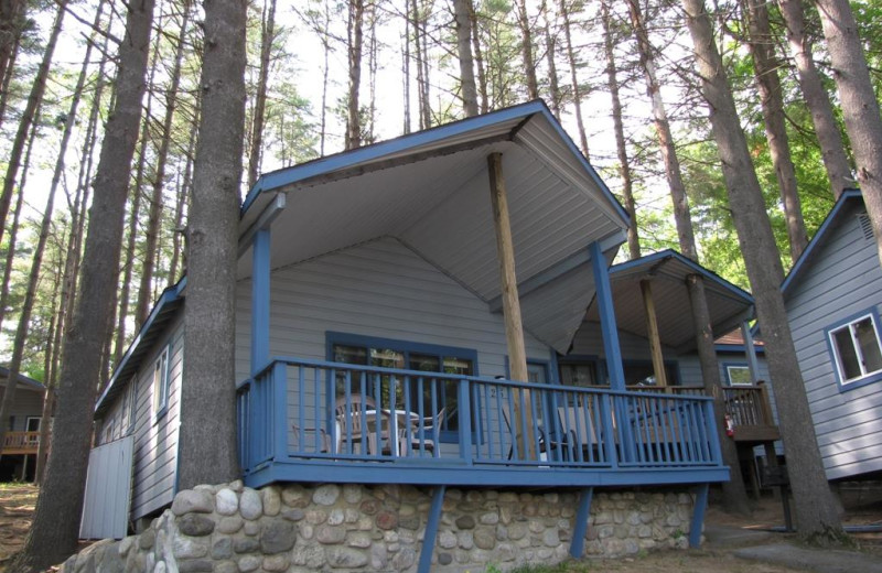 Cabin exterior at The Depe Dene Resort.
