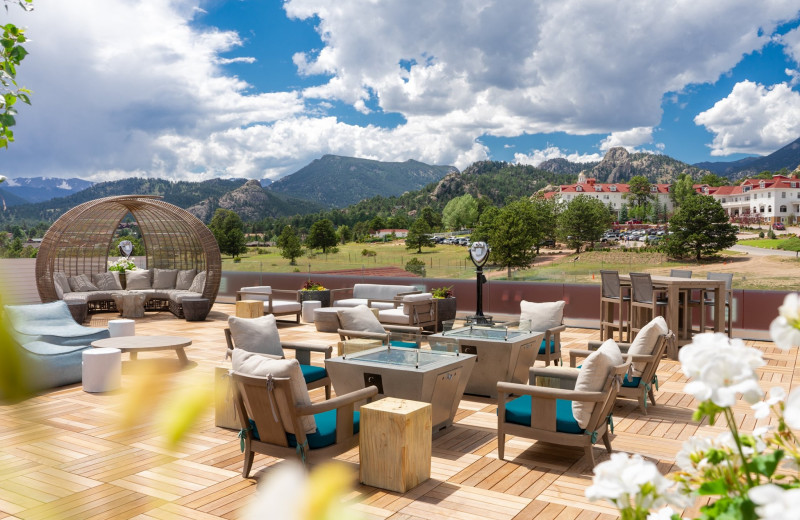 Patio at The Stanley Hotel.