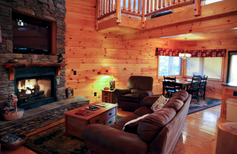 Cabin interior at Mountain Getaway Cabin Rentals.