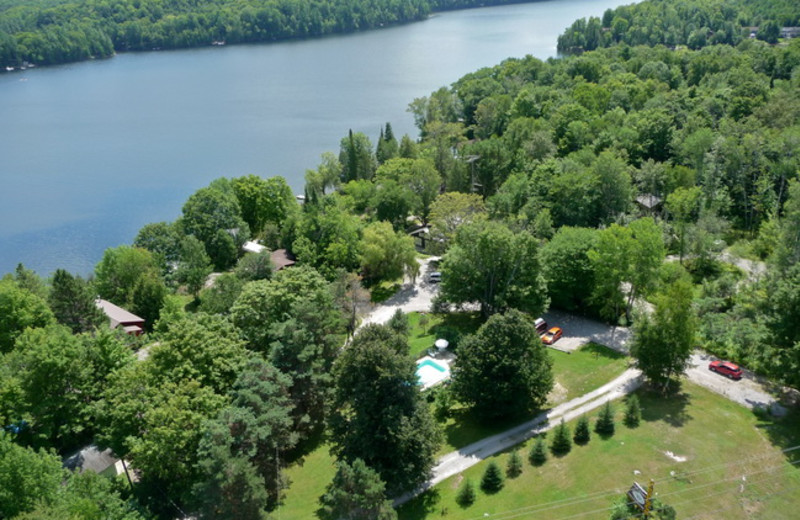 Aerial view of Ogopogo Resort.