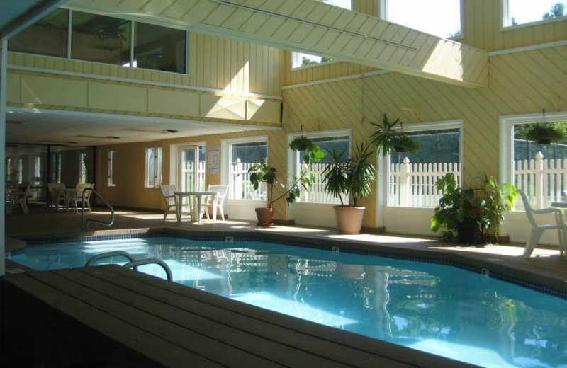 Indoor pool at Cathedral Ledge Resort.