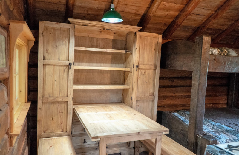 Cabin interior at Cliff Lake Resorts.