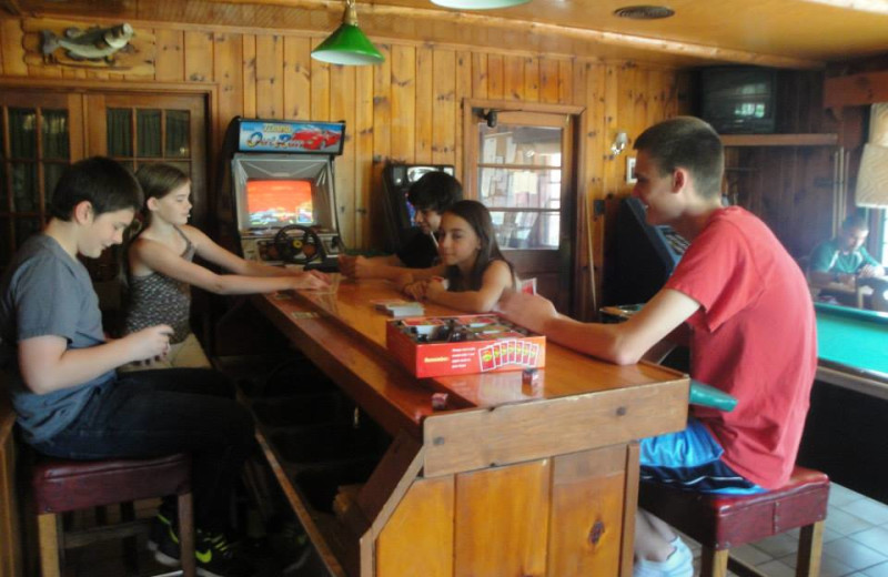 Family game room at Delta Lodge.