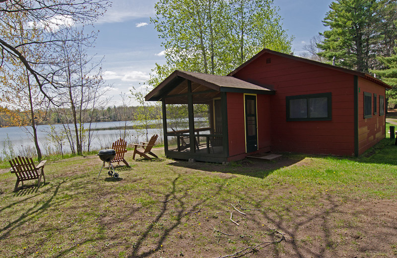 Cabin exterior at Delta Lodge.