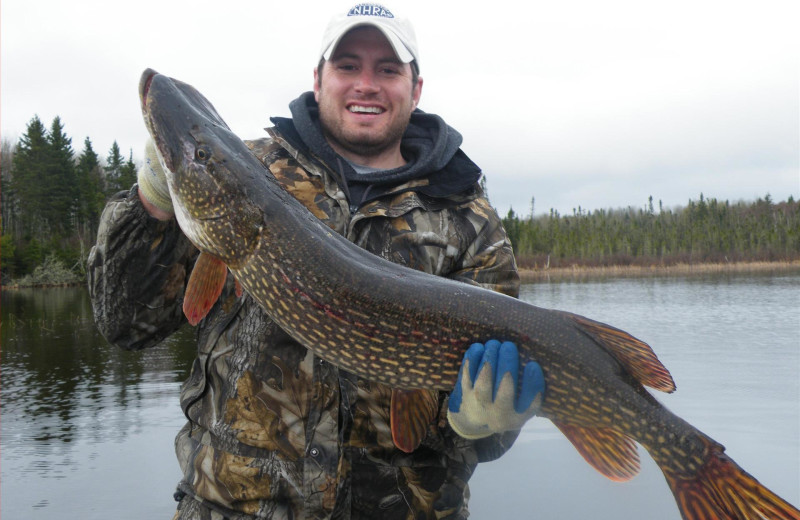 Fishing at Manotak Lodge.