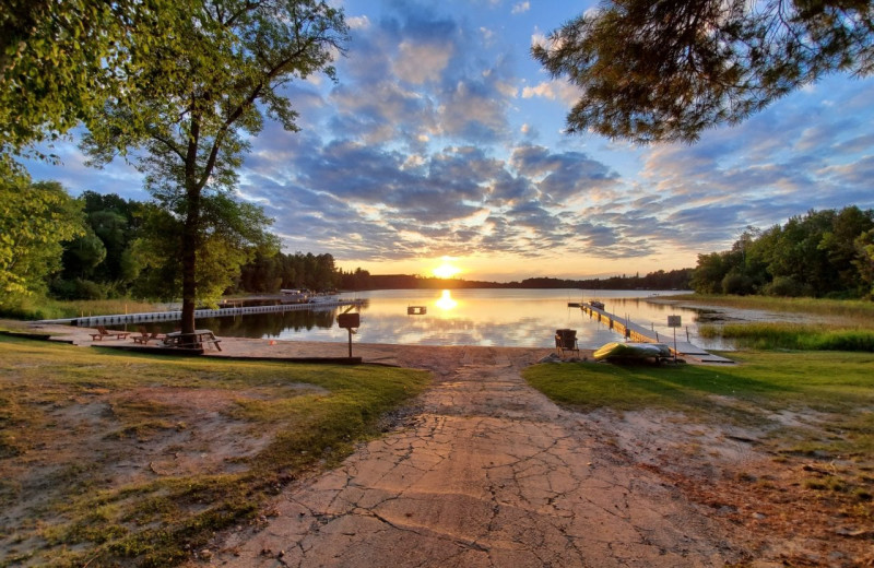 Boat landing at Lakewood Lodge.